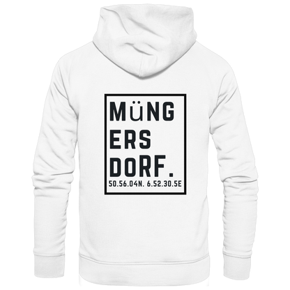 Müngersdorf Koordinaten (großer Druck auf dem Rücken) - Zipper