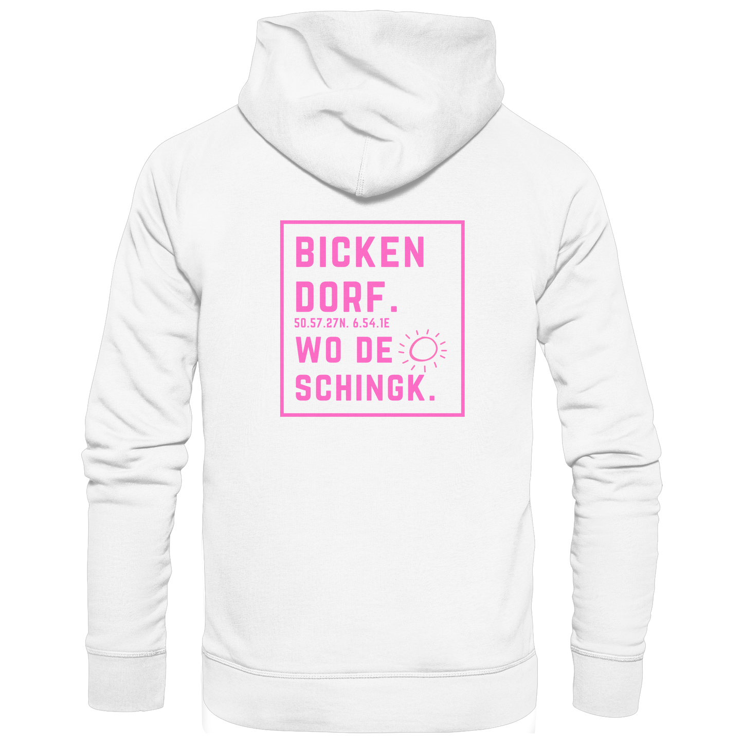Wo de Sonn schingk - Bickendorf Druck Rücken - Zipper