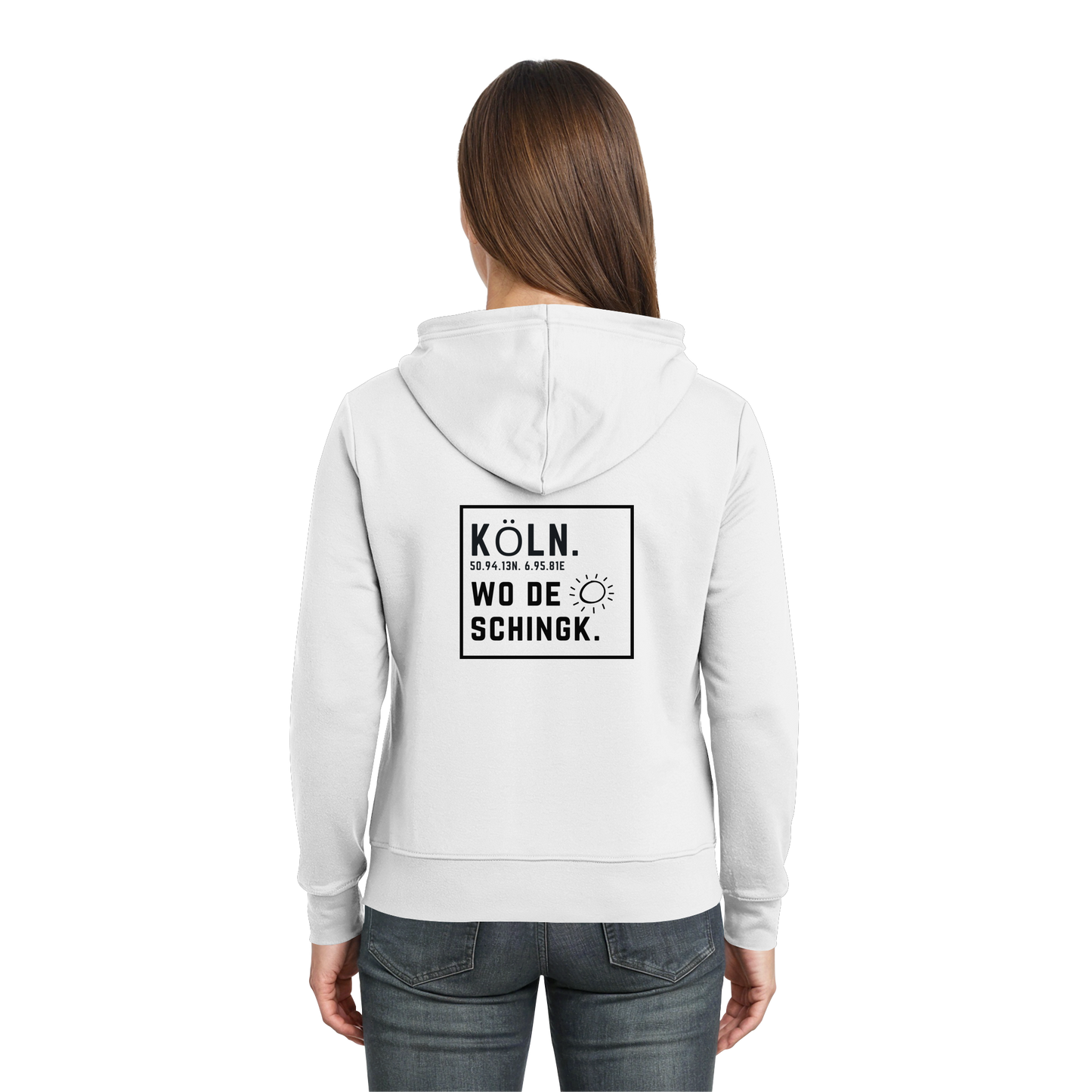 Wo de Sonn schingk - Köln Druck Rücken  - Zipper