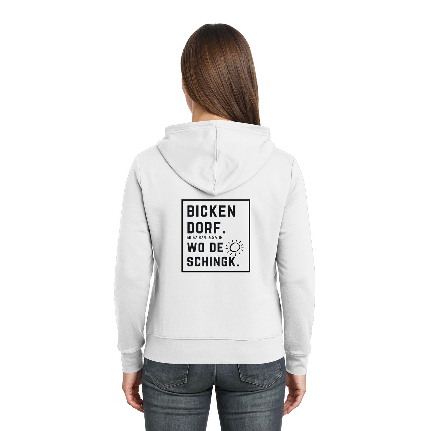 Wo de Sonn schingk - Bickendorf Druck Rücken - Zipper