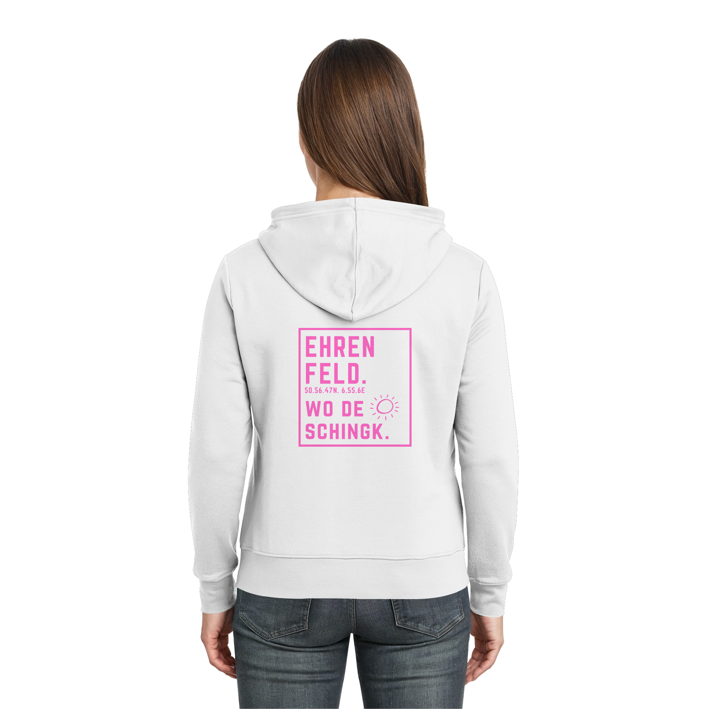 Wo de Sonn schingk - Ehrenfeld Druck Rücken  - Zipper