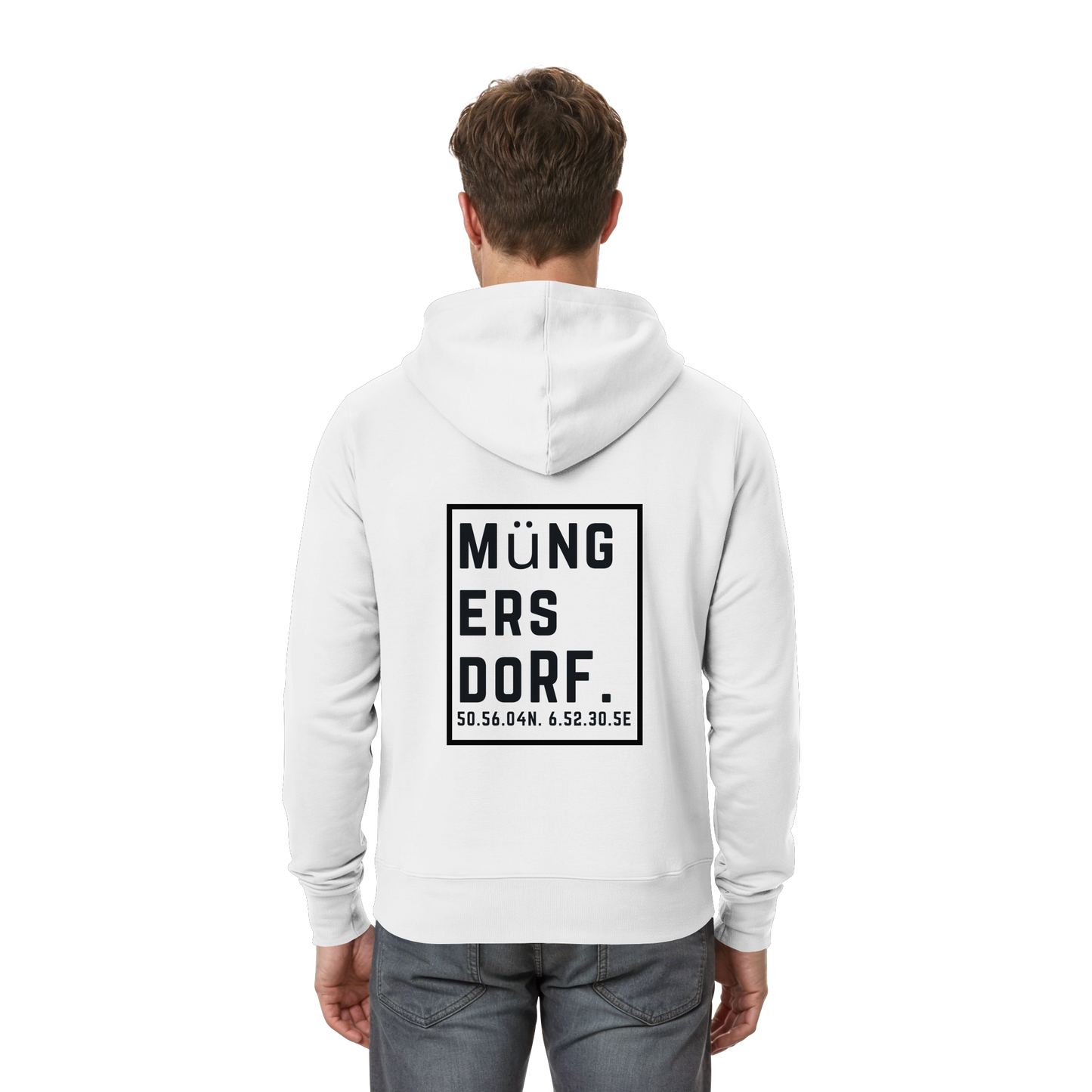 Müngersdorf Koordinaten (großer Druck auf dem Rücken) - Zipper