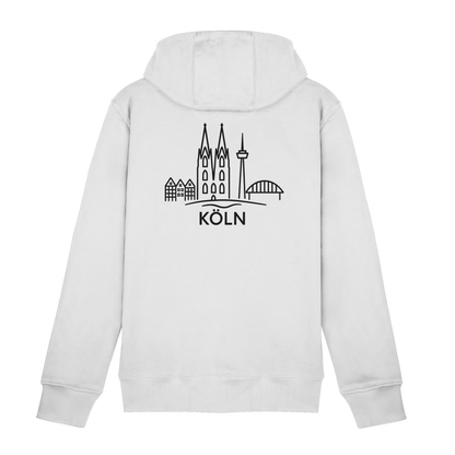 Köln Skyline (großer Druck auf dem Rücken) - Zipper