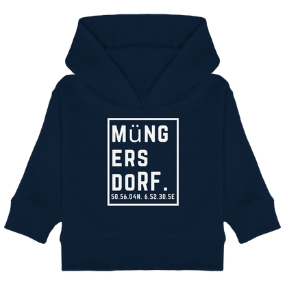 Müngersdorf Koordinaten (großer Druck auf der Brust) - Baby Organic Hoodie