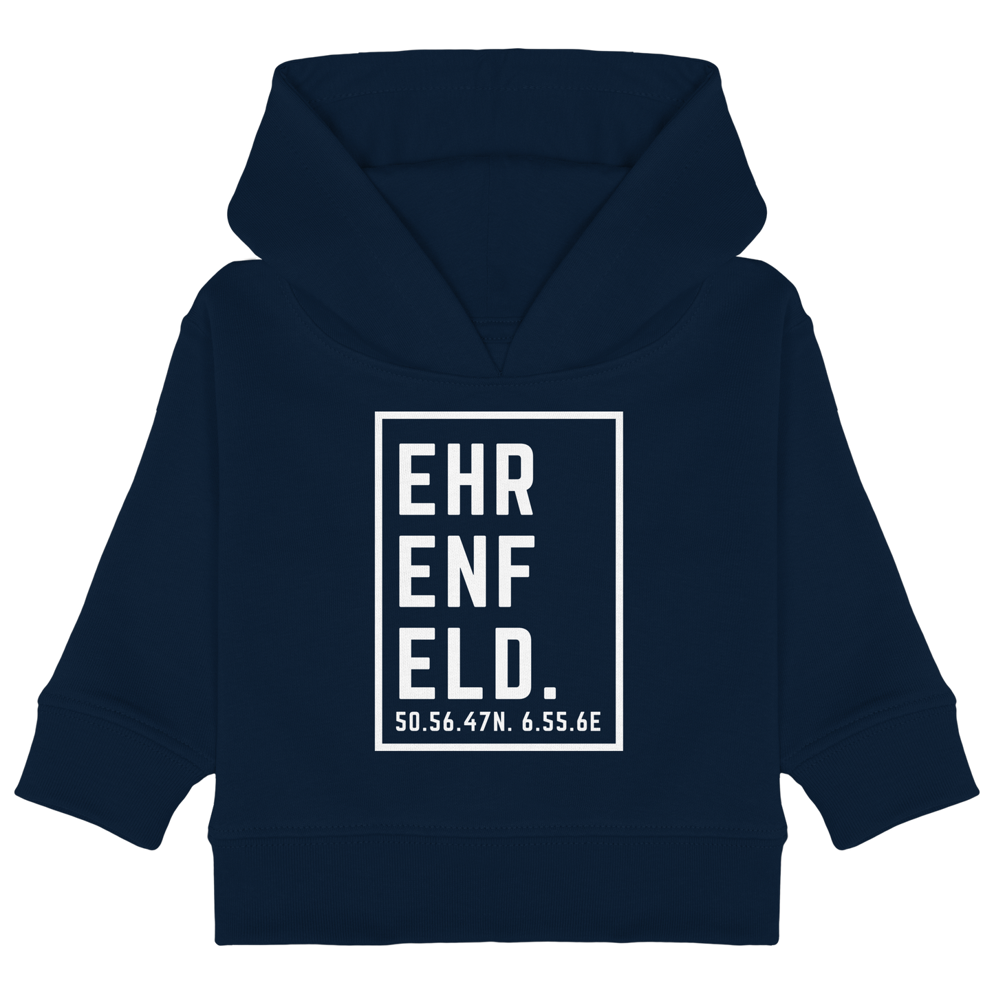 Ehrenfeld Koordinaten (großer Druck auf der Brust) - Baby Organic Hoodie