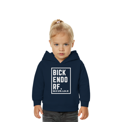 Bickendorf Koordinaten (großer Druck auf der Brust) - Baby Organic Hoodie