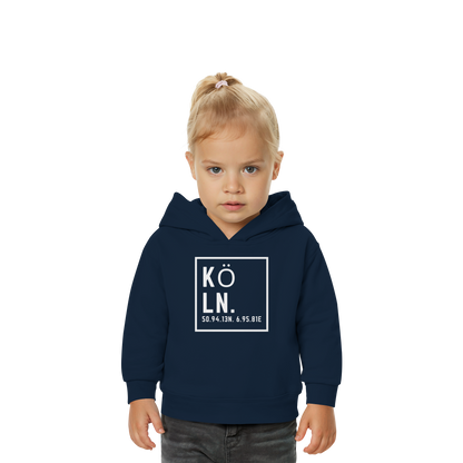 Köln Koordinaten (großer Druck auf der Brust) - Baby Organic Hoodie