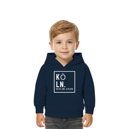Köln Koordinaten (großer Druck auf der Brust) - Baby Organic Hoodie