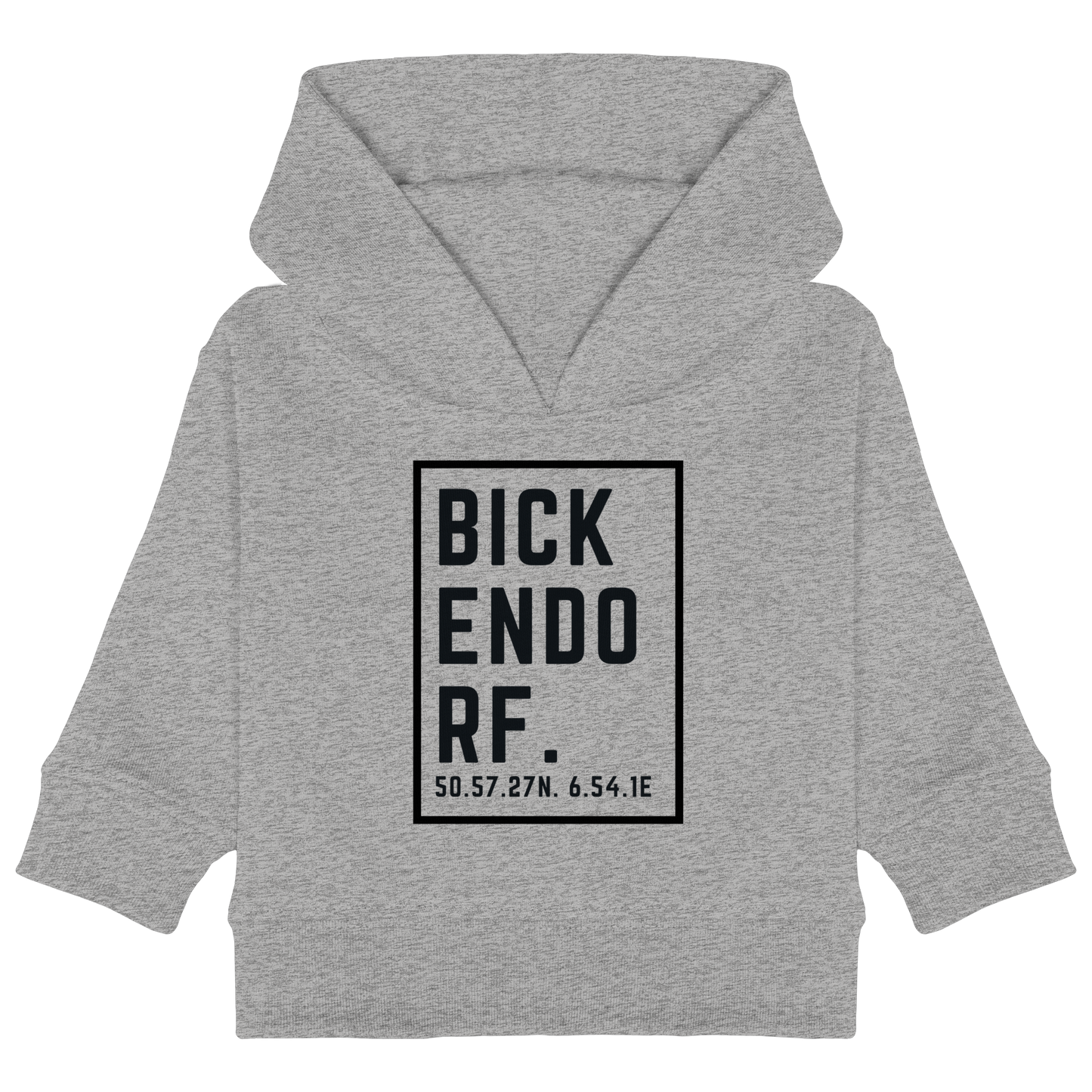 Bickendorf Koordinaten (großer Druck auf der Brust) - Baby Organic Hoodie