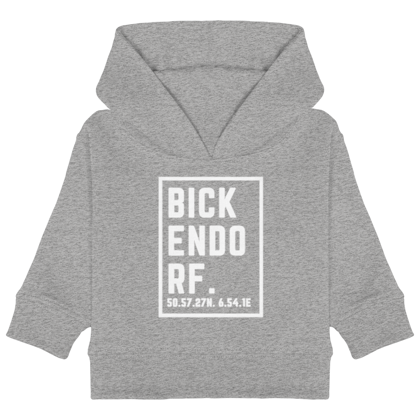 Bickendorf Koordinaten (großer Druck auf der Brust) - Baby Organic Hoodie