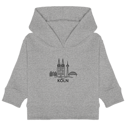 Köln Skyline (großer Druck auf der Brust) - Baby Organic Hoodie