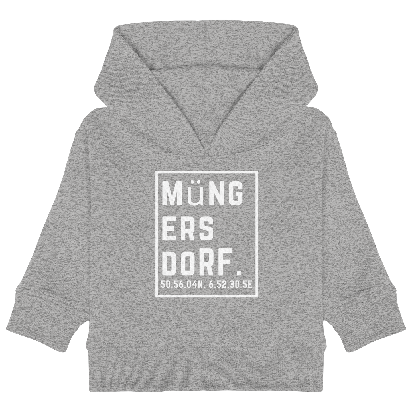 Müngersdorf Koordinaten (großer Druck auf der Brust) - Baby Organic Hoodie