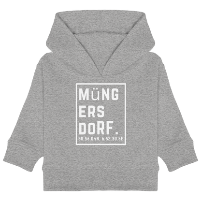 Müngersdorf Koordinaten (großer Druck auf der Brust) - Baby Organic Hoodie