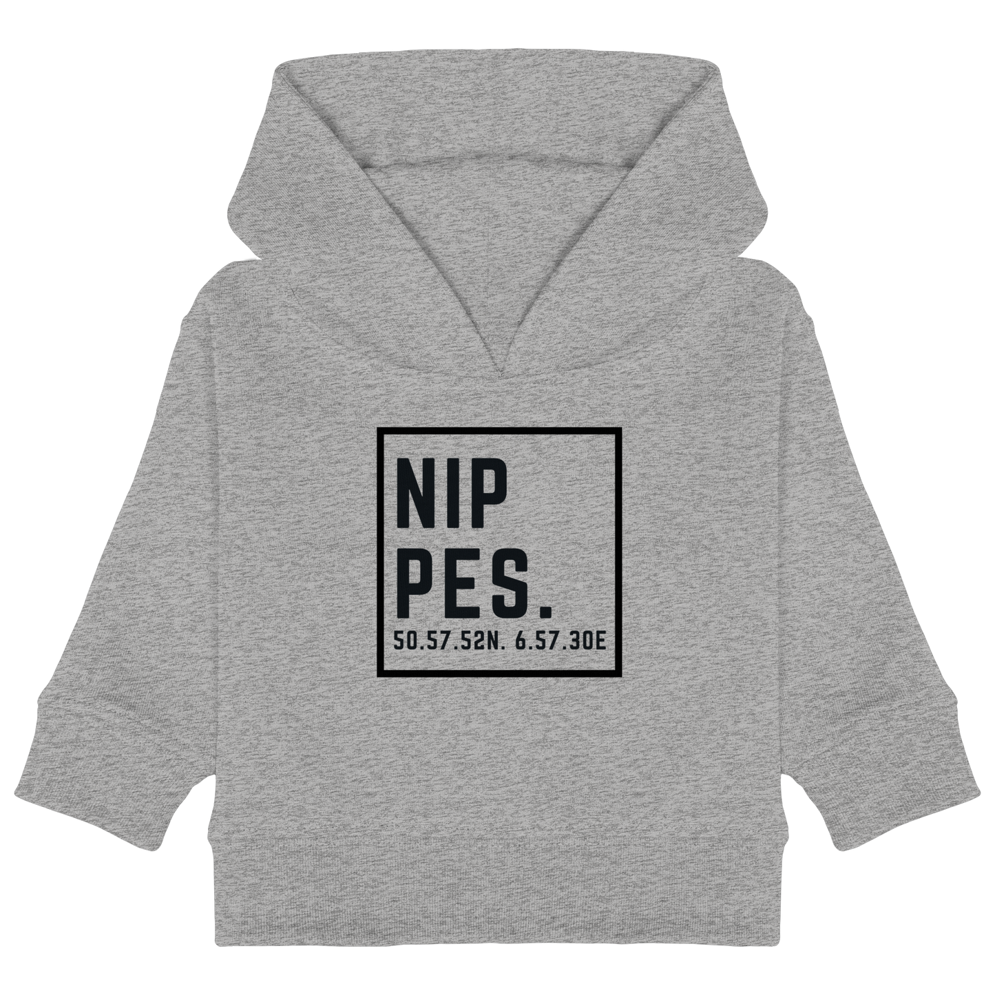 Nippes Koordinaten (großer Druck auf der Brust) - Baby Organic Hoodie