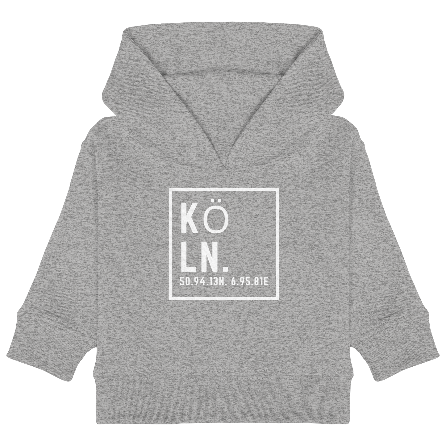 Köln Koordinaten (großer Druck auf der Brust) - Baby Organic Hoodie