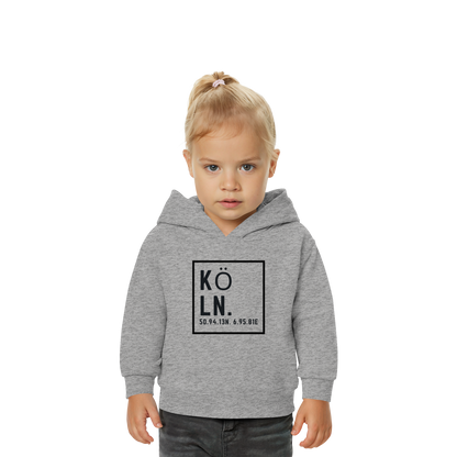 Köln Koordinaten (großer Druck auf der Brust) - Baby Organic Hoodie