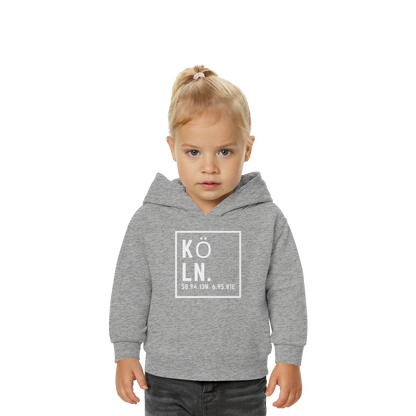 Köln Koordinaten (großer Druck auf der Brust) - Baby Organic Hoodie