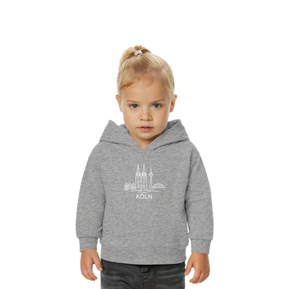 Köln Skyline (großer Druck auf der Brust) - Baby Organic Hoodie