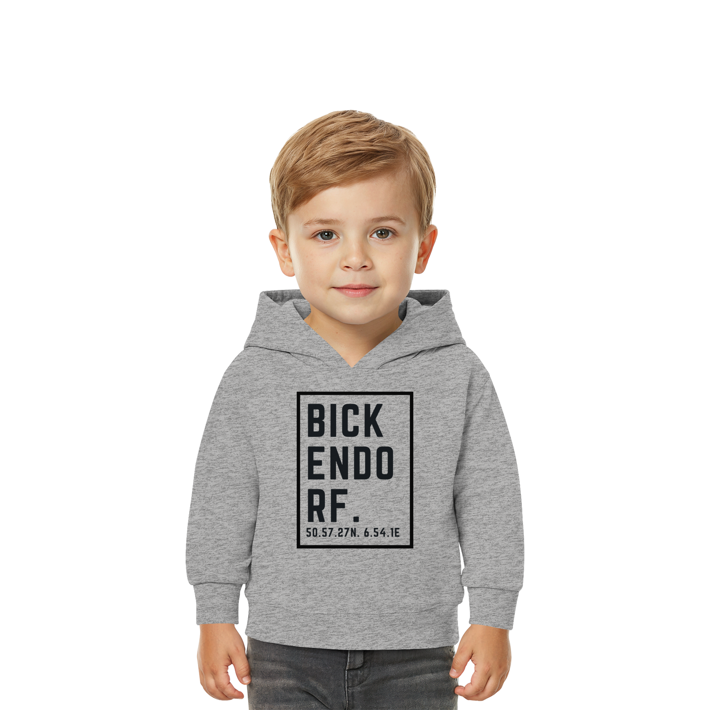 Bickendorf Koordinaten (großer Druck auf der Brust) - Baby Organic Hoodie