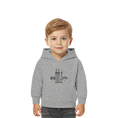 Köln Skyline (großer Druck auf der Brust) - Baby Organic Hoodie