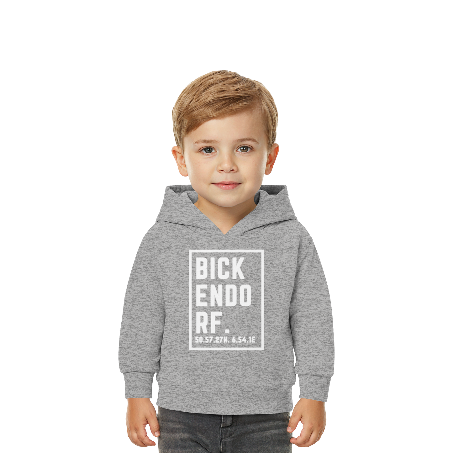 Bickendorf Koordinaten (großer Druck auf der Brust) - Baby Organic Hoodie
