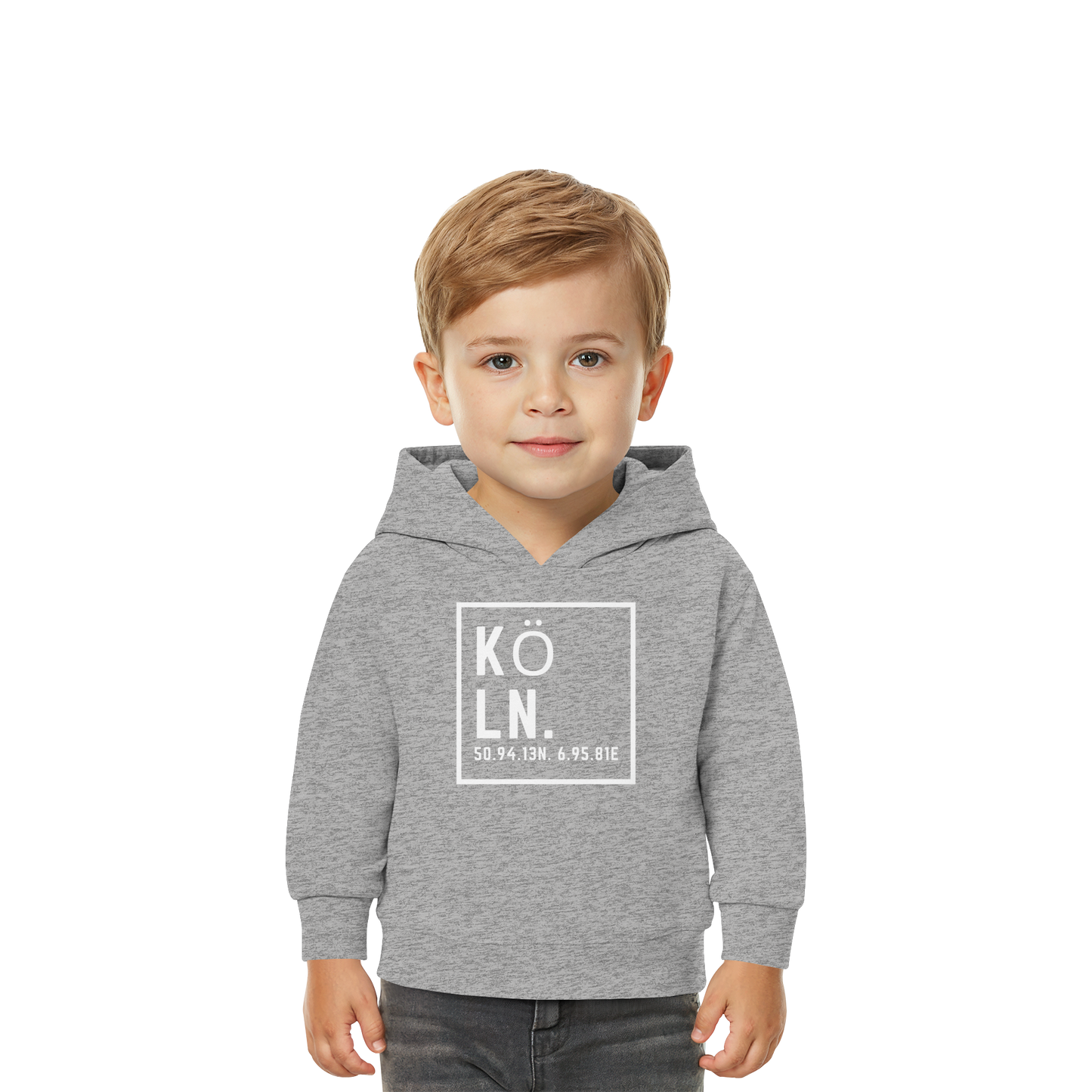 Köln Koordinaten (großer Druck auf der Brust) - Baby Organic Hoodie