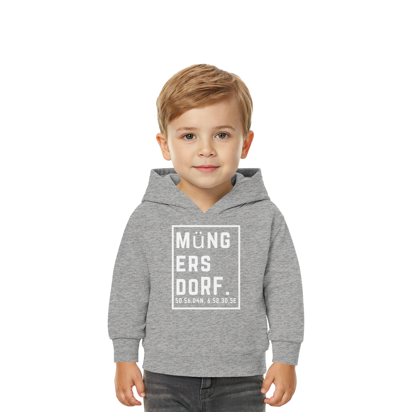 Müngersdorf Koordinaten (großer Druck auf der Brust) - Baby Organic Hoodie