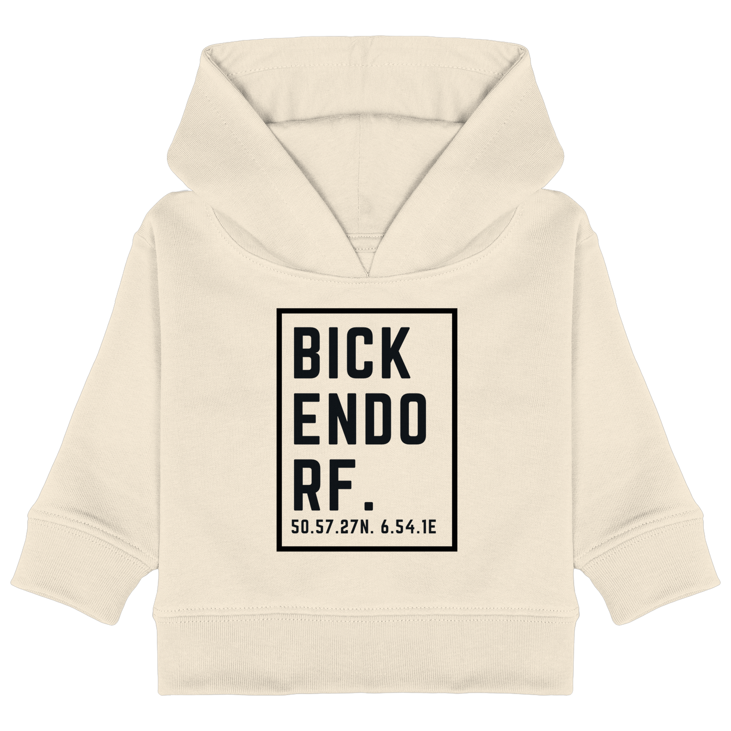 Bickendorf Koordinaten (großer Druck auf der Brust) - Baby Organic Hoodie