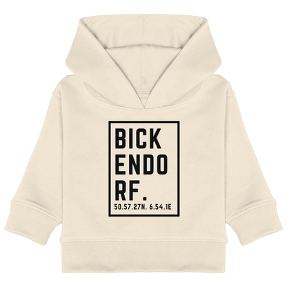 Bickendorf Koordinaten (großer Druck auf der Brust) - Baby Organic Hoodie