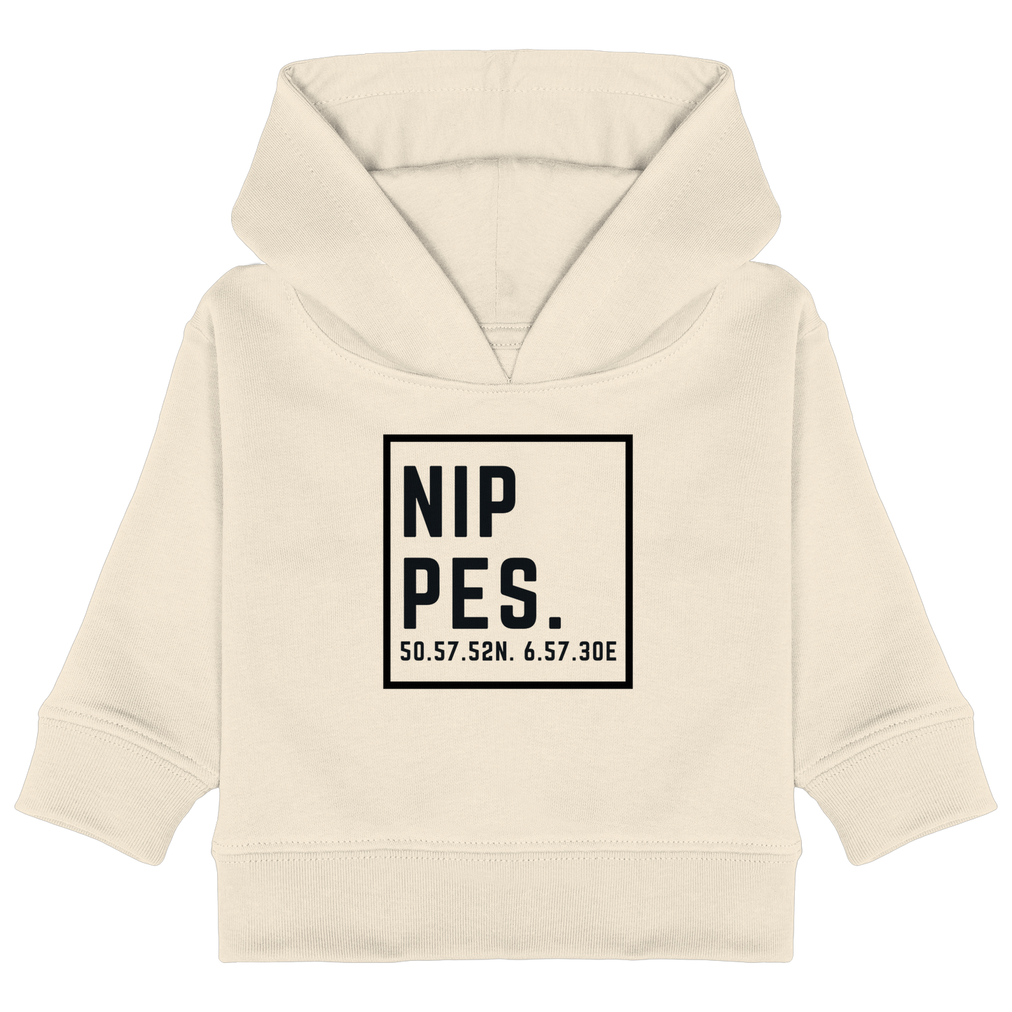 Nippes Koordinaten (großer Druck auf der Brust) - Baby Organic Hoodie
