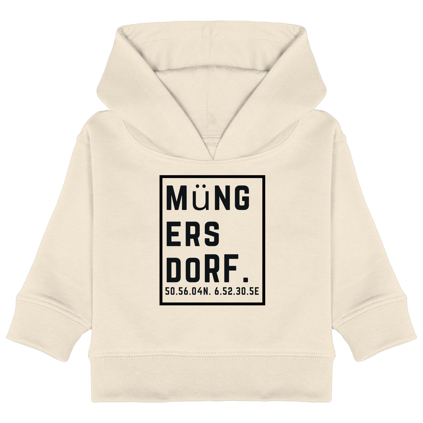 Müngersdorf Koordinaten (großer Druck auf der Brust) - Baby Organic Hoodie