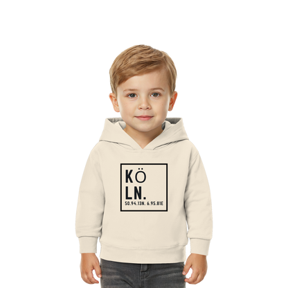 Köln Koordinaten (großer Druck auf der Brust) - Baby Organic Hoodie