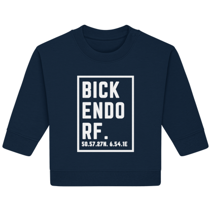 Bickendorf Koordinaten (großer Druck auf der Brust) - Baby Organic Sweatshirt