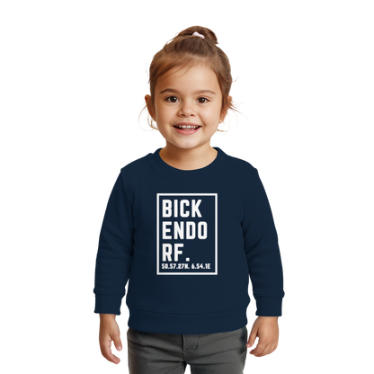 Bickendorf Koordinaten (großer Druck auf der Brust) - Baby Organic Sweatshirt