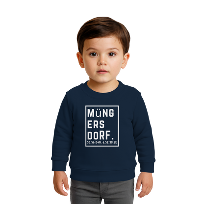 Müngersdorf Koordinaten (großer Druck auf der Brust) - Baby Organic Sweatshirt