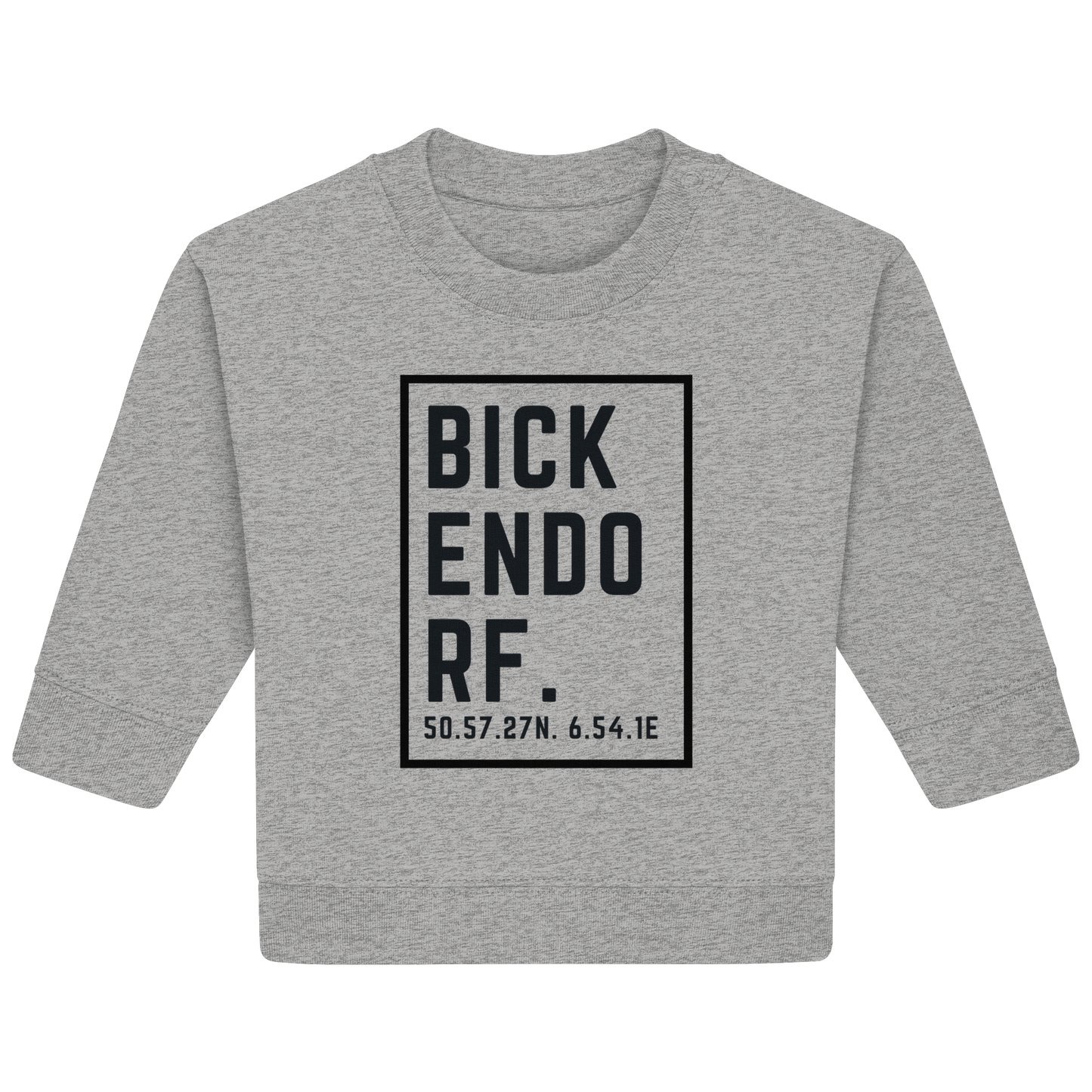 Bickendorf Koordinaten (großer Druck auf der Brust) - Baby Organic Sweatshirt