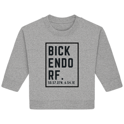 Bickendorf Koordinaten (großer Druck auf der Brust) - Baby Organic Sweatshirt