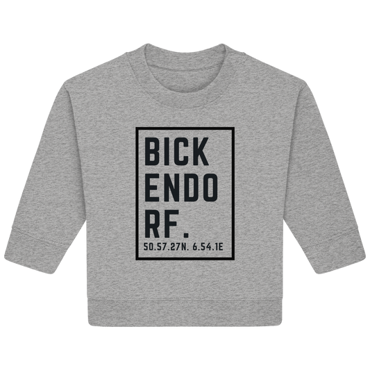 Bickendorf Koordinaten (großer Druck auf der Brust) - Baby Organic Sweatshirt