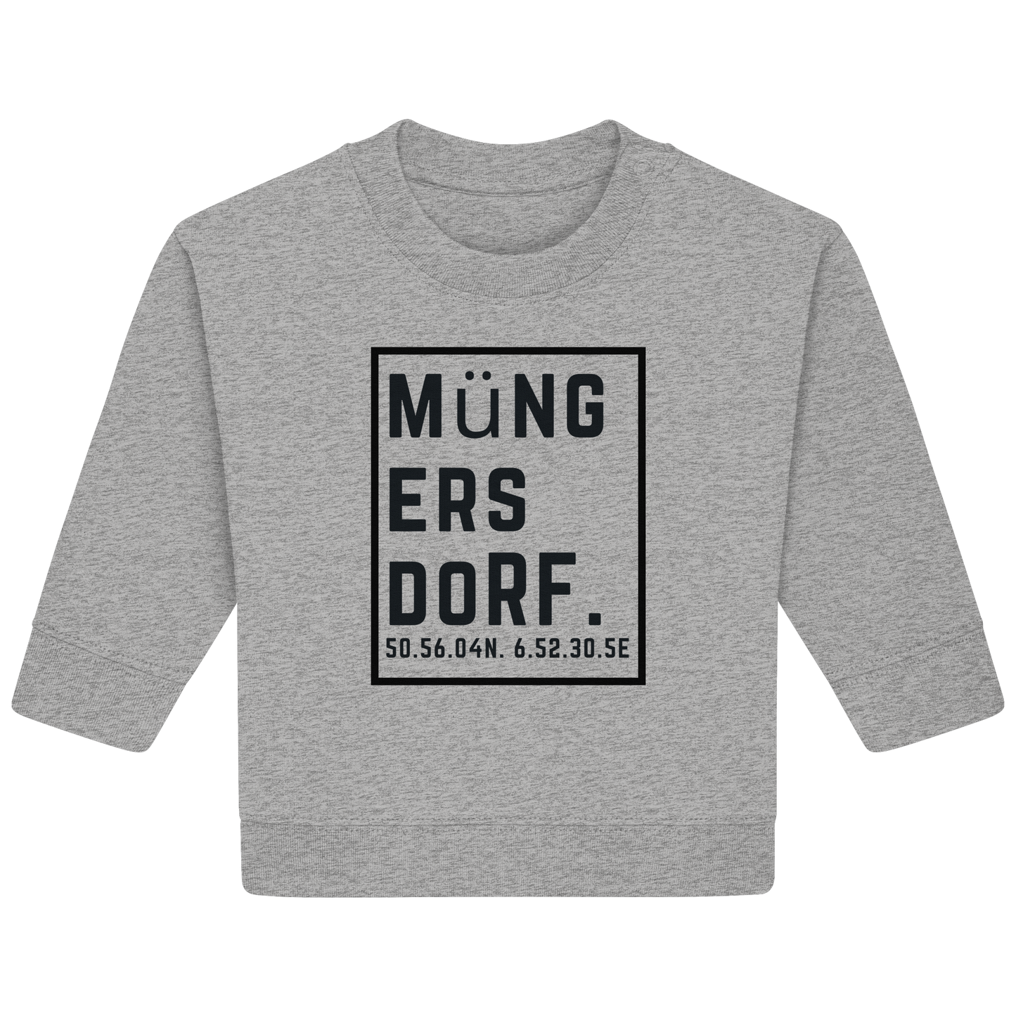 Müngersdorf Koordinaten (großer Druck auf der Brust) - Baby Organic Sweatshirt