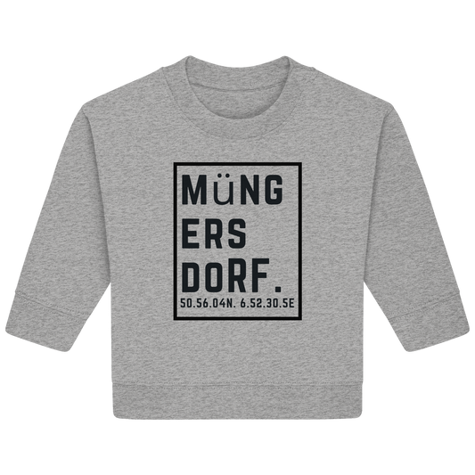 Müngersdorf Koordinaten (großer Druck auf der Brust) - Baby Organic Sweatshirt
