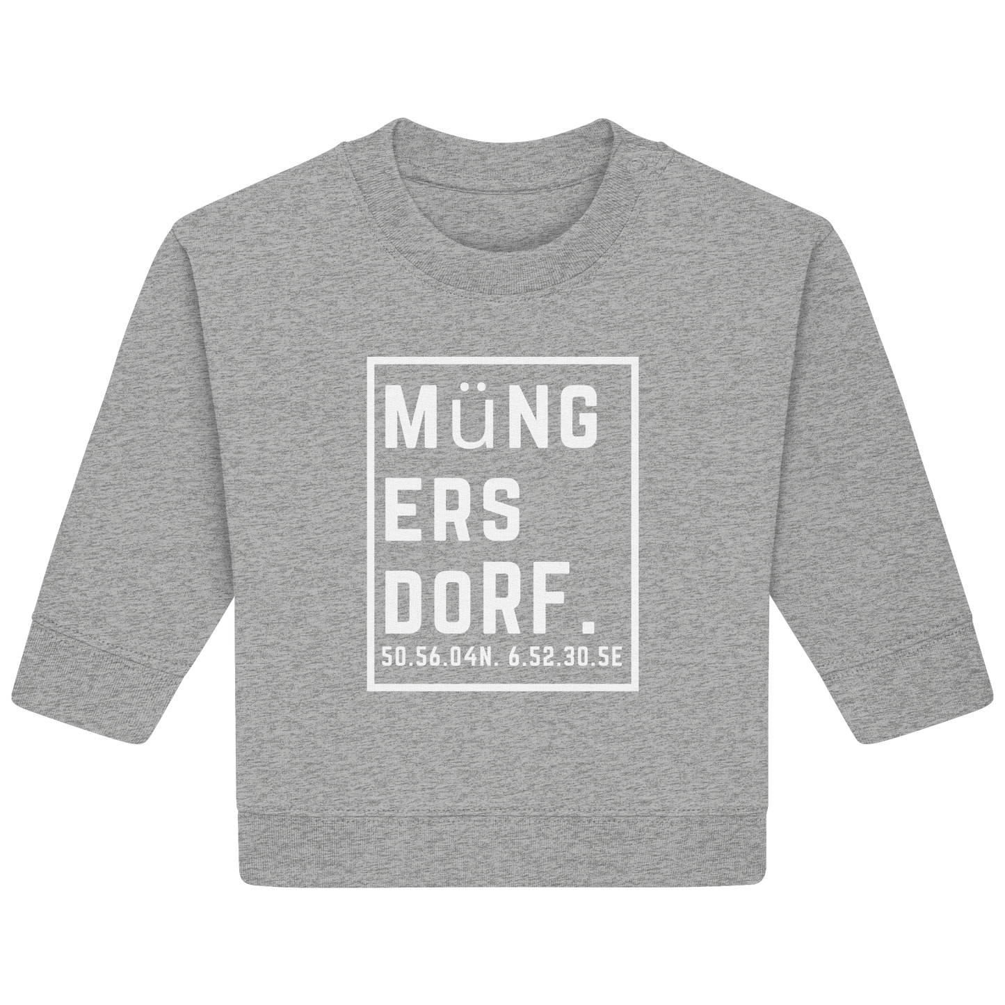 Müngersdorf Koordinaten (großer Druck auf der Brust) - Baby Organic Sweatshirt