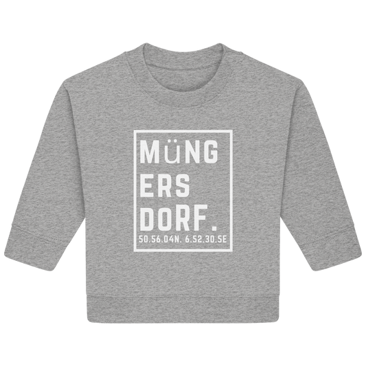 Müngersdorf Koordinaten (großer Druck auf der Brust) - Baby Organic Sweatshirt