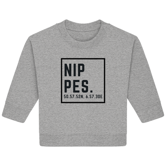 Nippes Koordinaten (großer Druck auf der Brust) - Baby Organic Sweatshirt