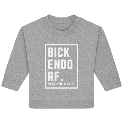 Bickendorf Koordinaten (großer Druck auf der Brust) - Baby Organic Sweatshirt
