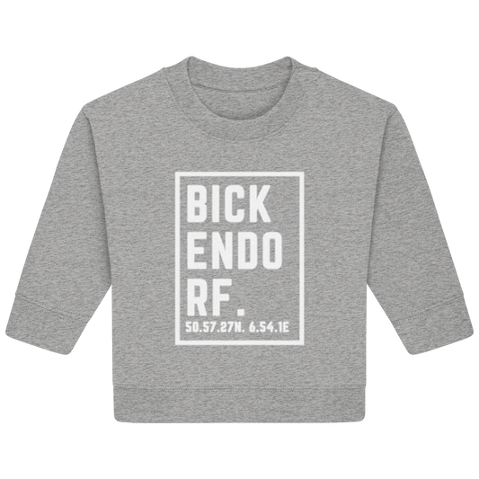 Bickendorf Koordinaten (großer Druck auf der Brust) - Baby Organic Sweatshirt
