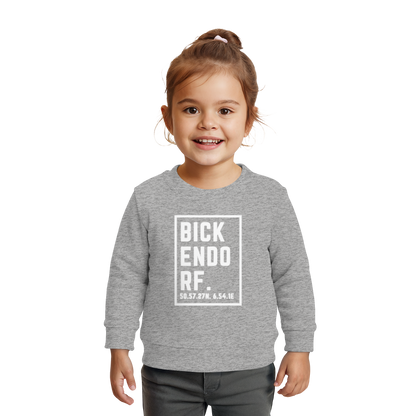 Bickendorf Koordinaten (großer Druck auf der Brust) - Baby Organic Sweatshirt