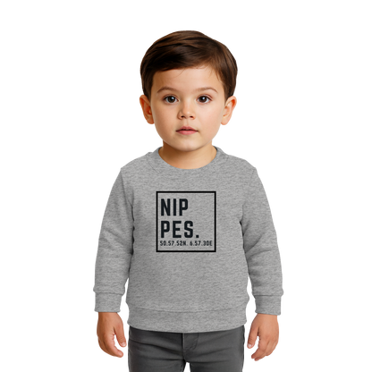 Nippes Koordinaten (großer Druck auf der Brust) - Baby Organic Sweatshirt