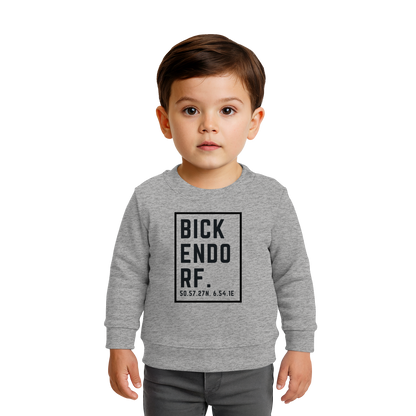 Bickendorf Koordinaten (großer Druck auf der Brust) - Baby Organic Sweatshirt