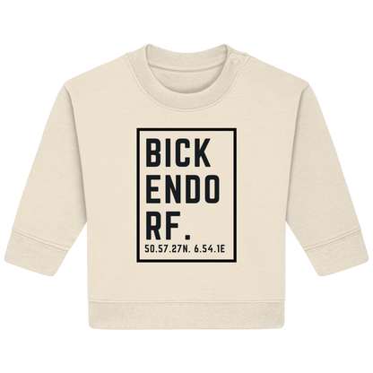 Bickendorf Koordinaten (großer Druck auf der Brust) - Baby Organic Sweatshirt