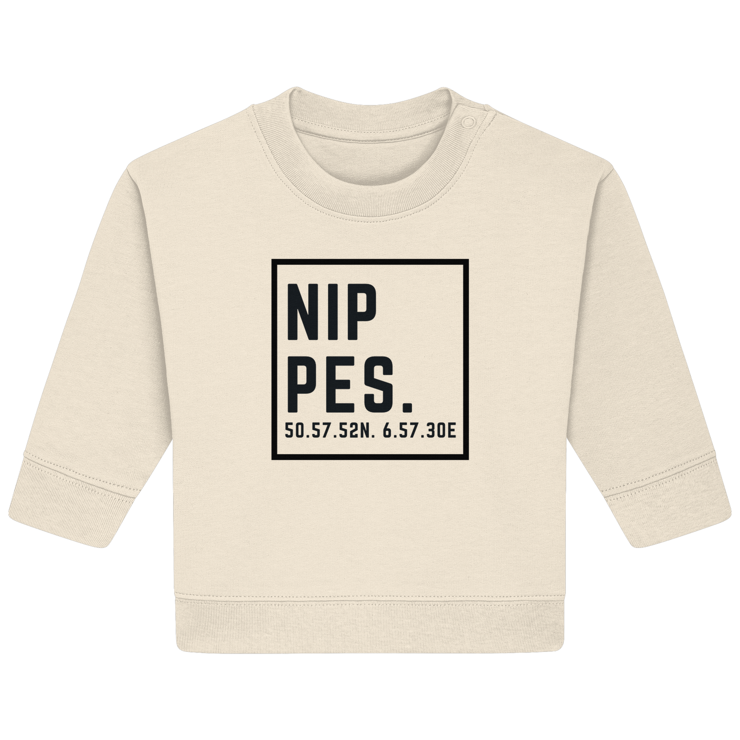 Nippes Koordinaten (großer Druck auf der Brust) - Baby Organic Sweatshirt